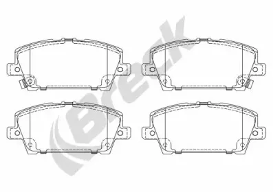 Комплект тормозных колодок, дисковый тормоз BRECK купить